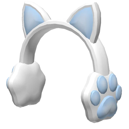 Blue Kawaii Cat Earmuffs 