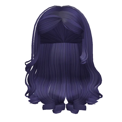 Graceful Curlicue Hair (Navy Blue)