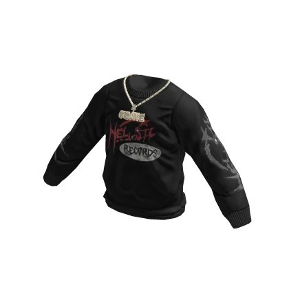 Black Hallstar Sweater / Chain