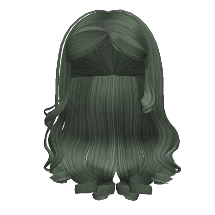 Graceful Curlicue Hair (Sage Green)