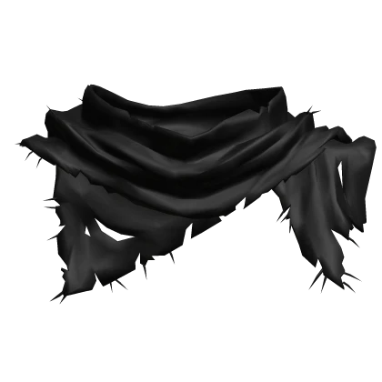 Distressed Torn Scarf - Black