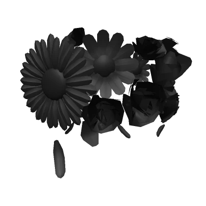 Black Flower Blindfold