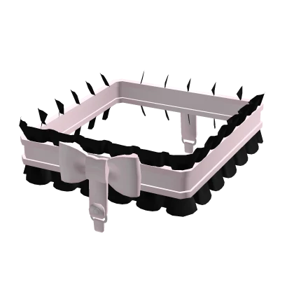 ♡ : cute frilly black + pink thigh garter belt