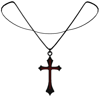 Y2K Crimson Cross Necklace [1.0]