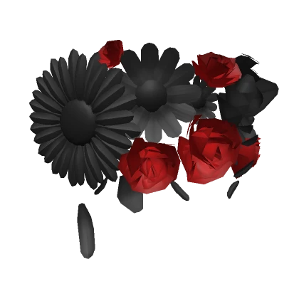 Black and Red Flower Blindfold