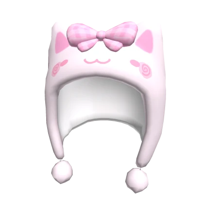 ♡ kawaii pink fluffy cat hood