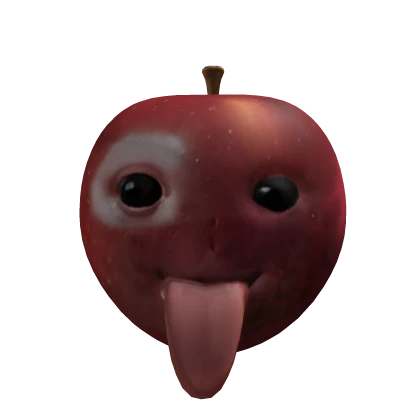 Silly Freaky Cute Niche Apple AI Fruit Head Mask