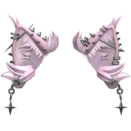 Pierced Emo Fluffy Cat Ears (Pink)