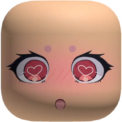 Amazed Face Cute Hearts Blush Chibi Kawaii Light