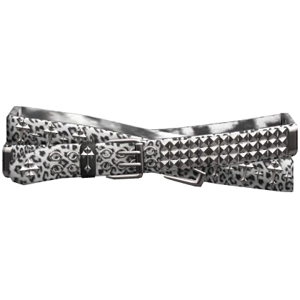 White Leopard Emo Crosses Double Belt 1.0