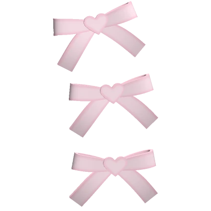 ♡ pink cute small hairclips ribbons