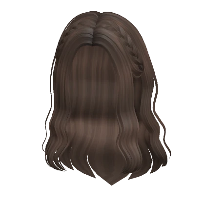 Braided wavy doll hair in Brown