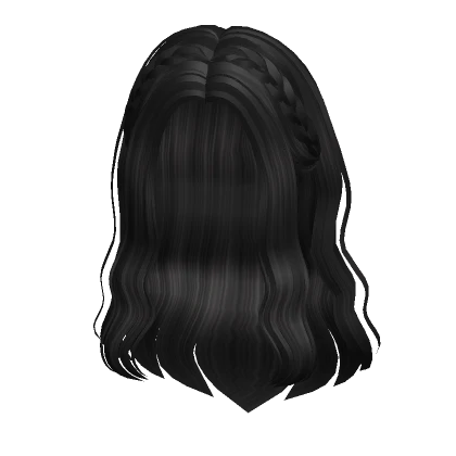 Braided wavy doll hair in Black