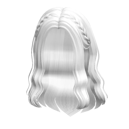 Braided wavy doll hair in White