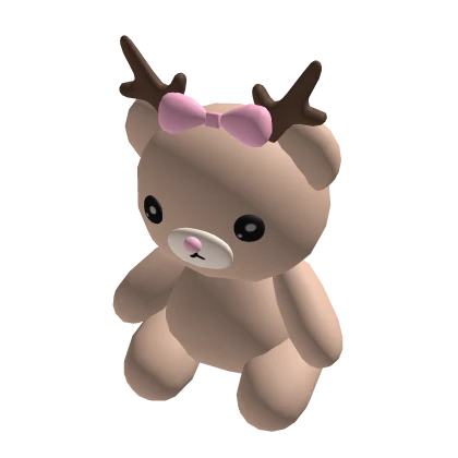 Holdable Christmas Reindeer Bear (Pink) 🎄