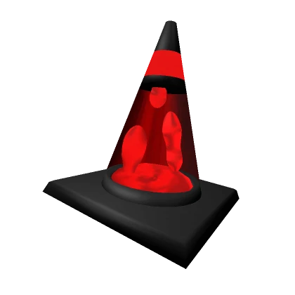 Lava Lamp Traffic Cone - Red