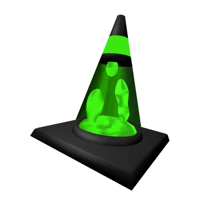 Lava Lamp Traffic Cone - Green