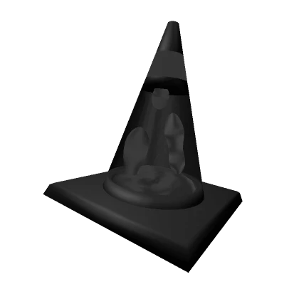 Lava Lamp Traffic Cone - Black