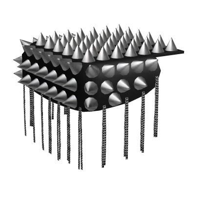 Spiked Black Epaulette Shoulder Pad - Right