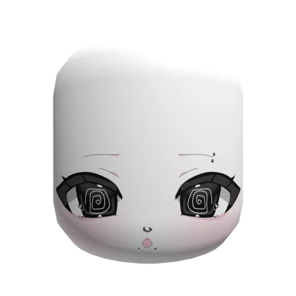 cute dizzy face mask in white
