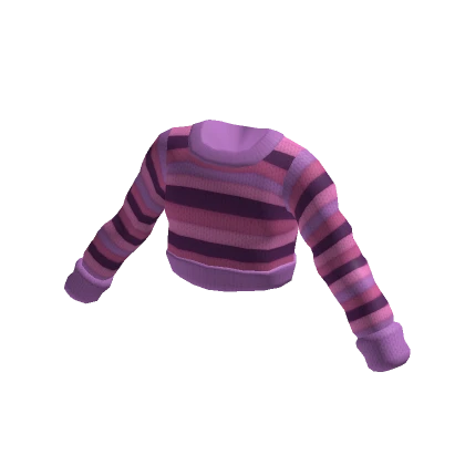 Y2K Sweater Striped Pattern Purple and Pink Combo