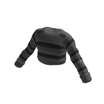 Y2K Sweater Striped Pattern Black