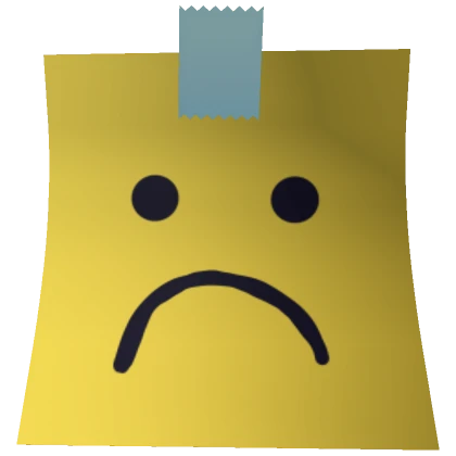 Sad Sticky Note Mask