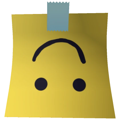 Upside Down Sticky Note Mask