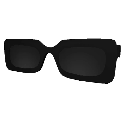 Low Black Vintage Rectangle Sunglasses