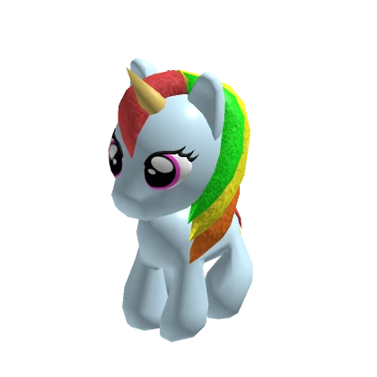 ♡ rainbow unicorn pony plushie (holdable)