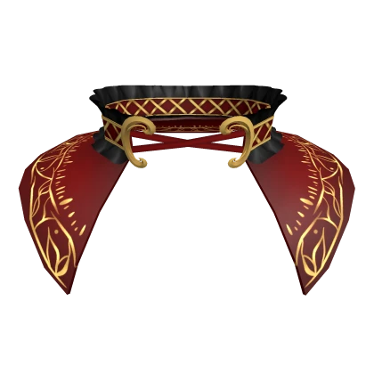 Elegant Collar Piece - red/gold