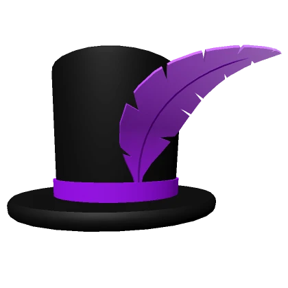 Purple Feathered Top Hat