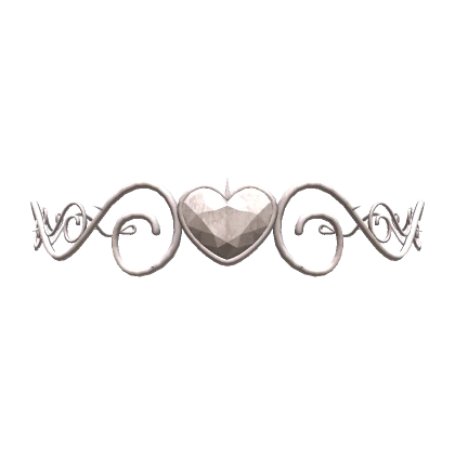 Silver Heart of Thorns Crown