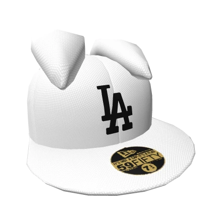 🤍 | LA Bunny Flow White Cap Backwards |