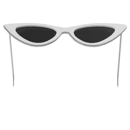 White Pointed Raised Sunglasses