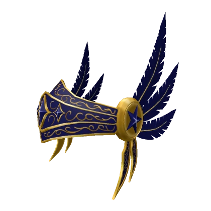 Blue Royal Feathered Helm