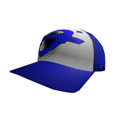 Blue Foreign Y2K Fitted Trucker Cap