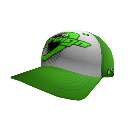 Green Foreign Y2K Fitted Trucker Cap