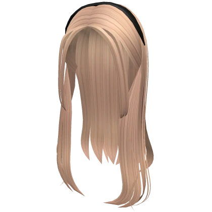 Sleek Long Straight Hair w/ Headband - Blonde