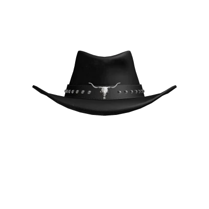 Cowboy hat with silver bull