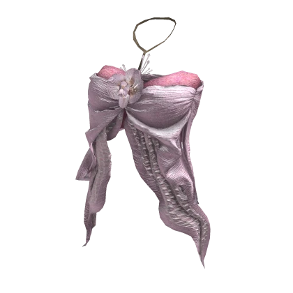 ʚ♡ɞ Summer Pink Floral Scarf Halter Ruffle Top