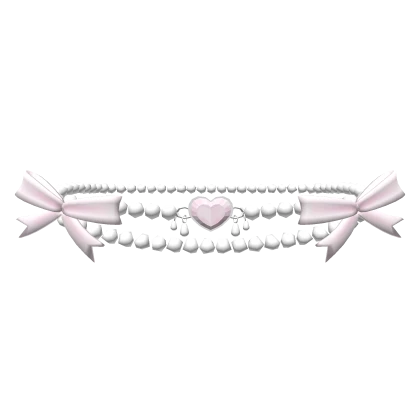 3.0 Heart & Bow Belly Chain - Pink