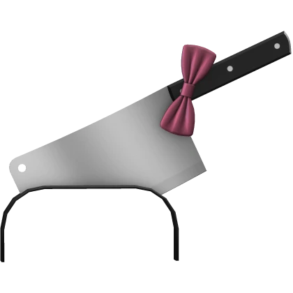 butcher knife with cute bow headband