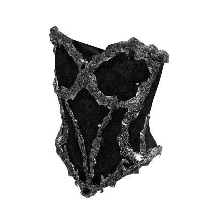 Black Silver Royal Jeweled Corset