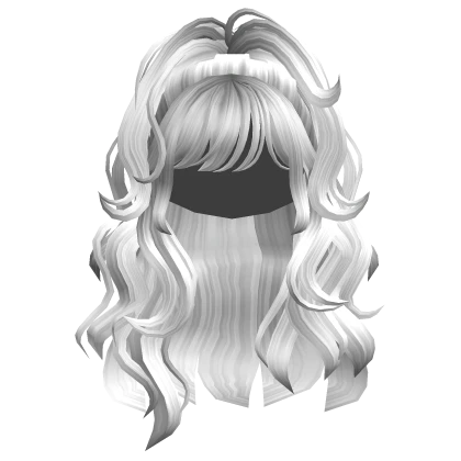 Wavy Voluminous Half Up Ponytail(Silver)