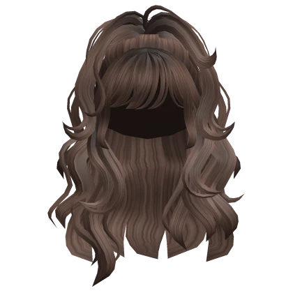 Wavy Voluminous Half Up Ponytail(Brown)