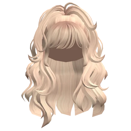 Wavy Voluminous Half Up Ponytail(Blonde)