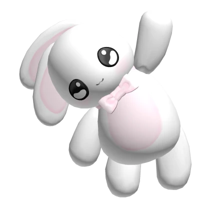 ♡ : kawaii white bunny plushie holding onto u