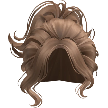 ♡ Honey Caramel Messy Fluffy Girly Updo Hair 