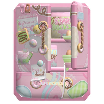 cute kawaii open donut fridge backpack